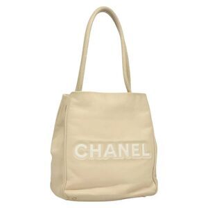 Chanel Camellia Tote Leather Beige Leather Tote Bag Bag
